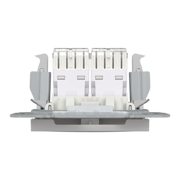 Schneider Asfora - Netzwerkdose - ISDN-​Dose CAT6 2xRJ45